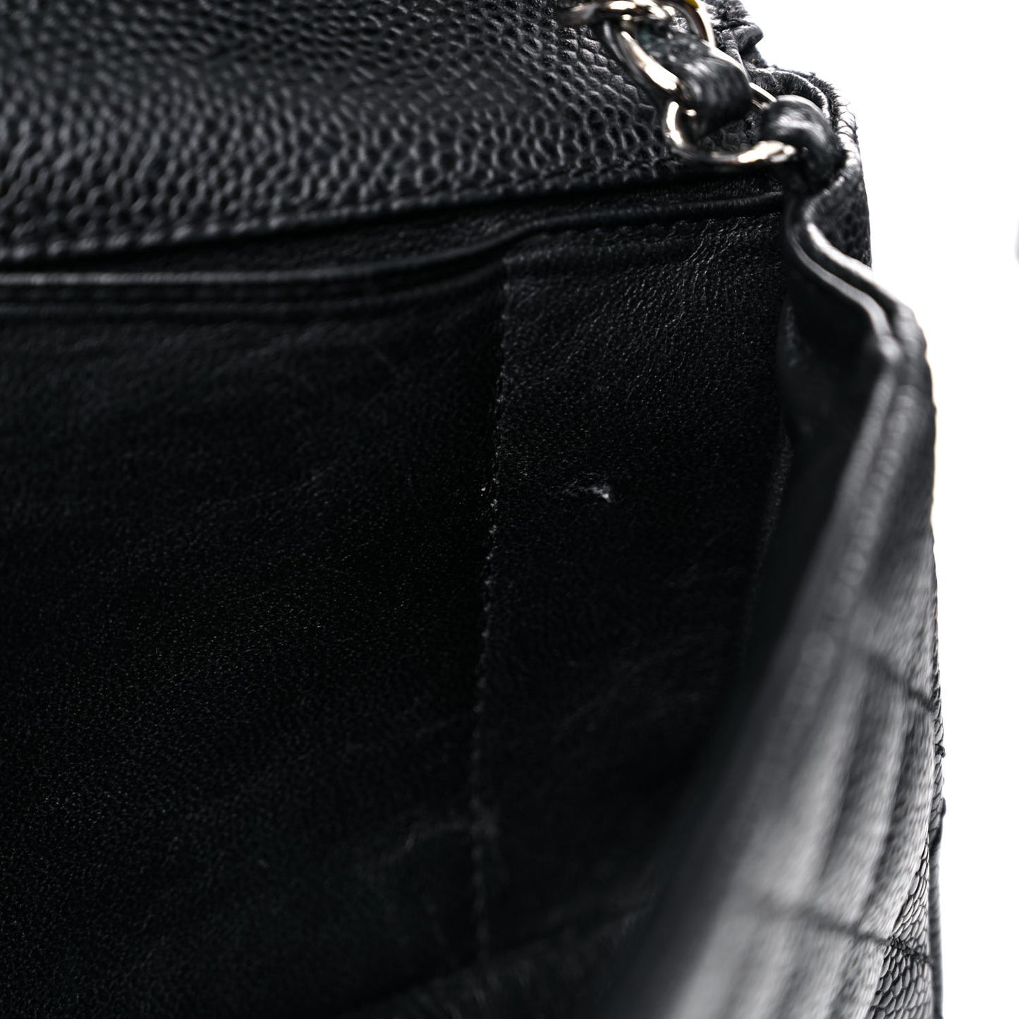 Caviar Quilted East West Flap Black