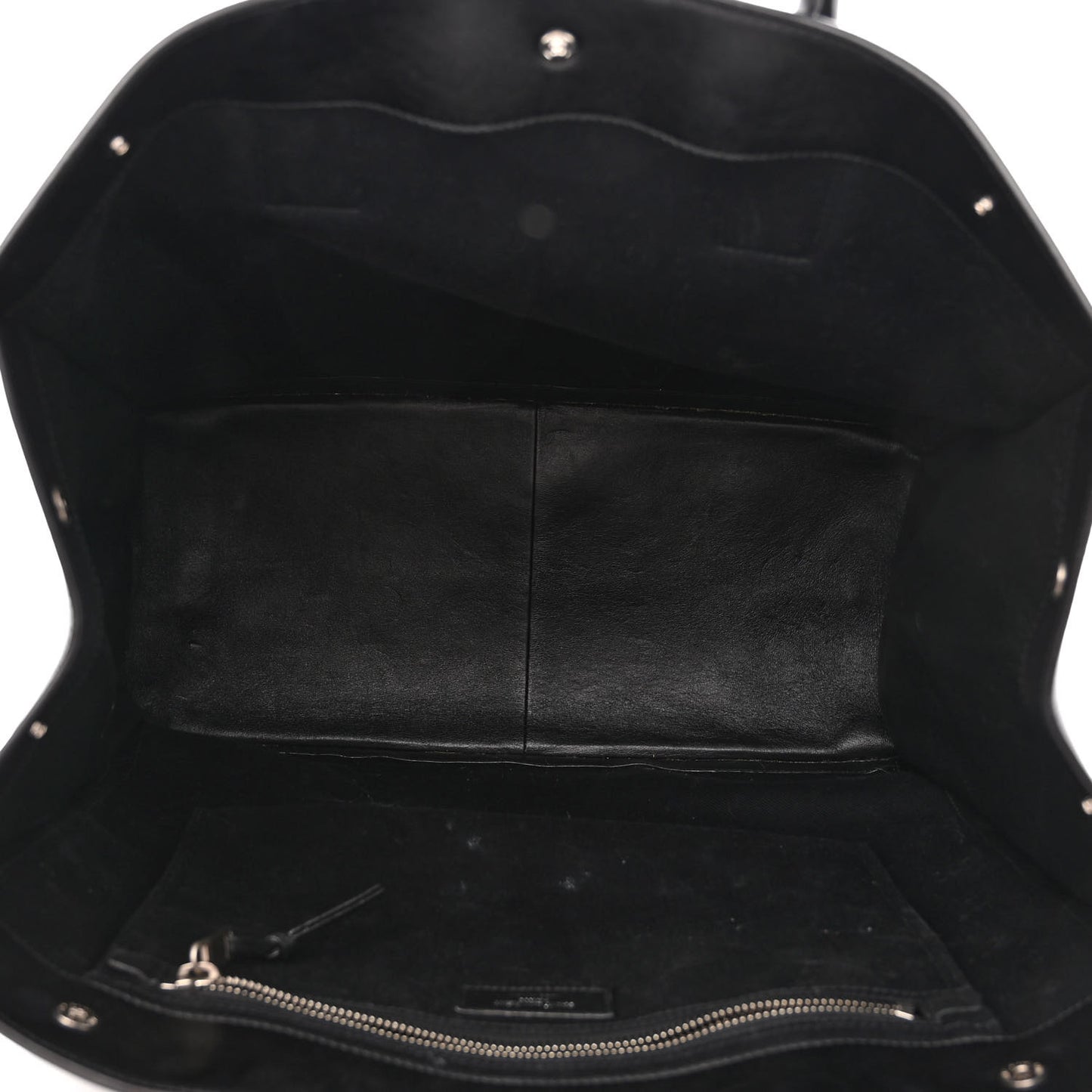 Calfskin Rive Gauche North South Tote Black