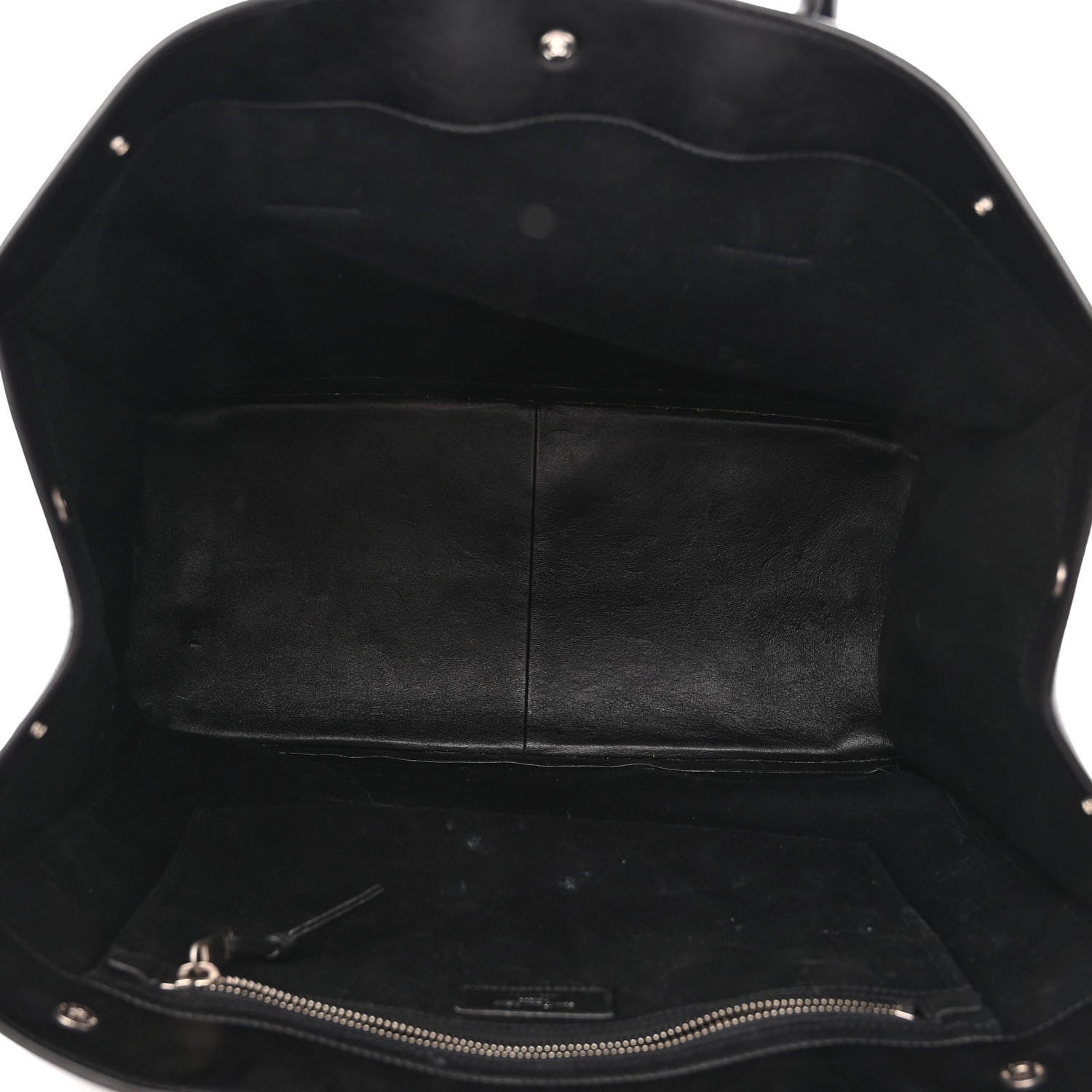 Saint Laurent Calfskin Rive Gauche North South Tote Black 5 of 12