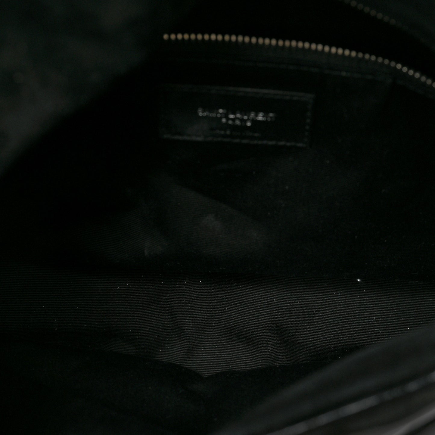 Patent Quilted Small Loulou Puffer Monogram Chain Satchel Black