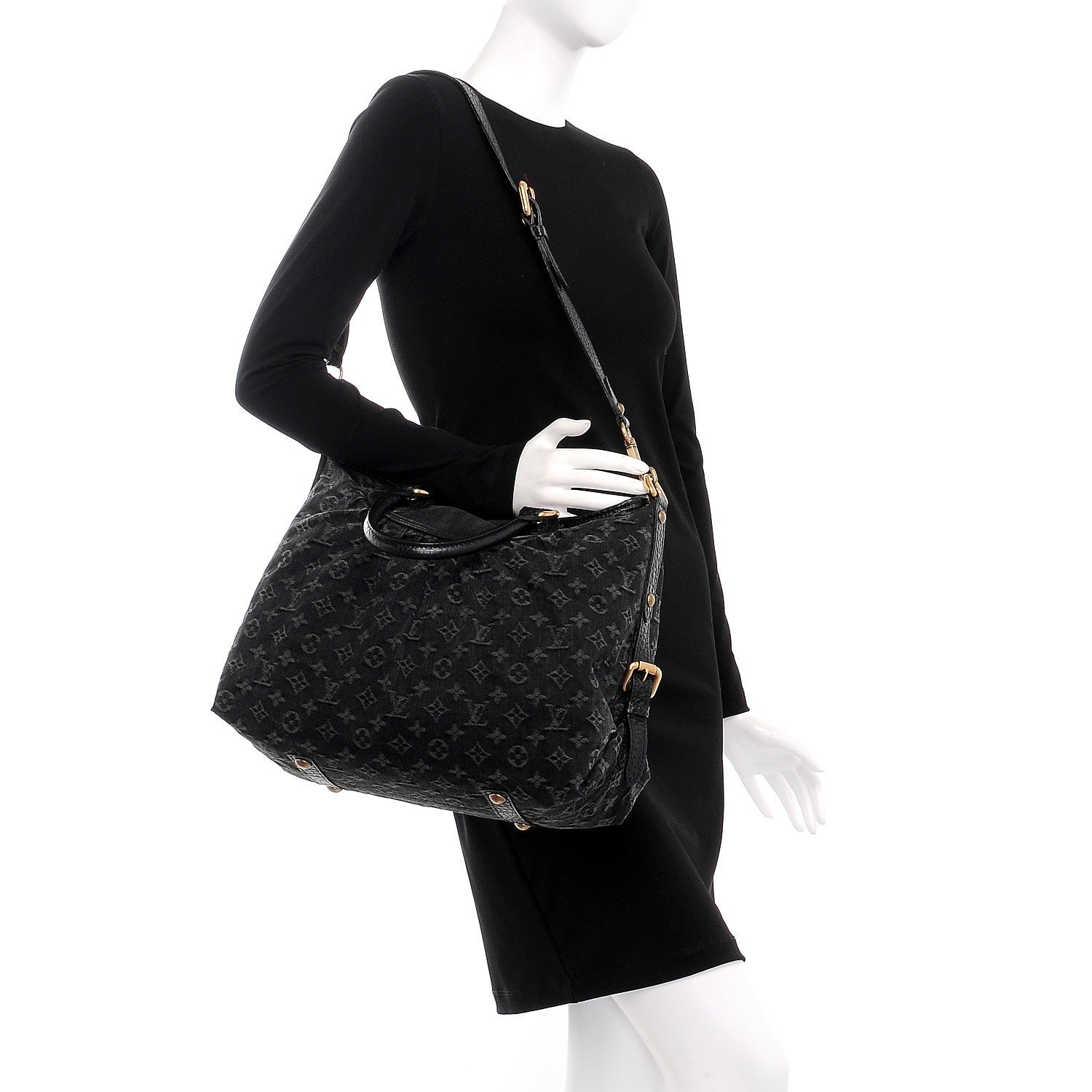 Louis Vuitton Denim Neo Cabby GM Black 2 of 8
