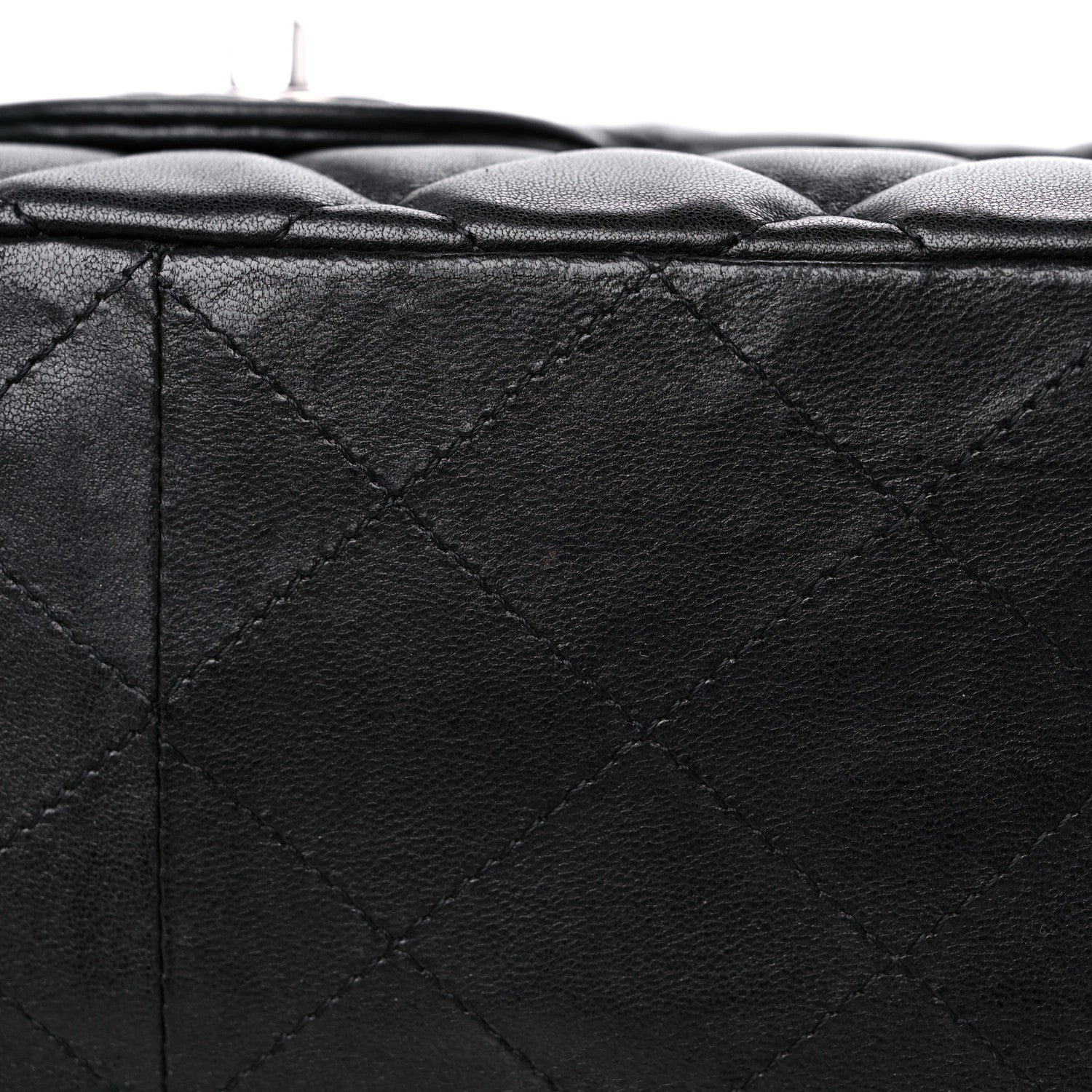Chanel Lambskin Quilted Jumbo Single Flap Black 12 of 14