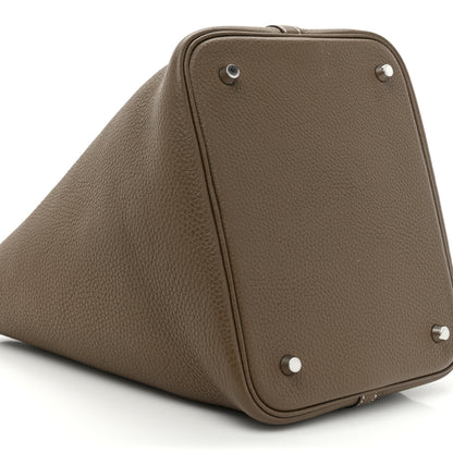 Hermes Taurillon Clemence Picotin Lock 22 MM Etoupe 9 of 12