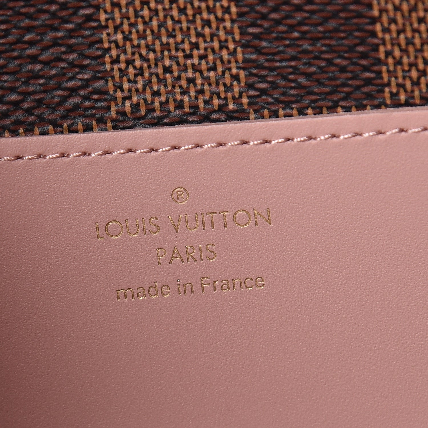 Louis Vuitton Damier Ebene Croisette Chain Wallet Rose Ballerine 6 of 10