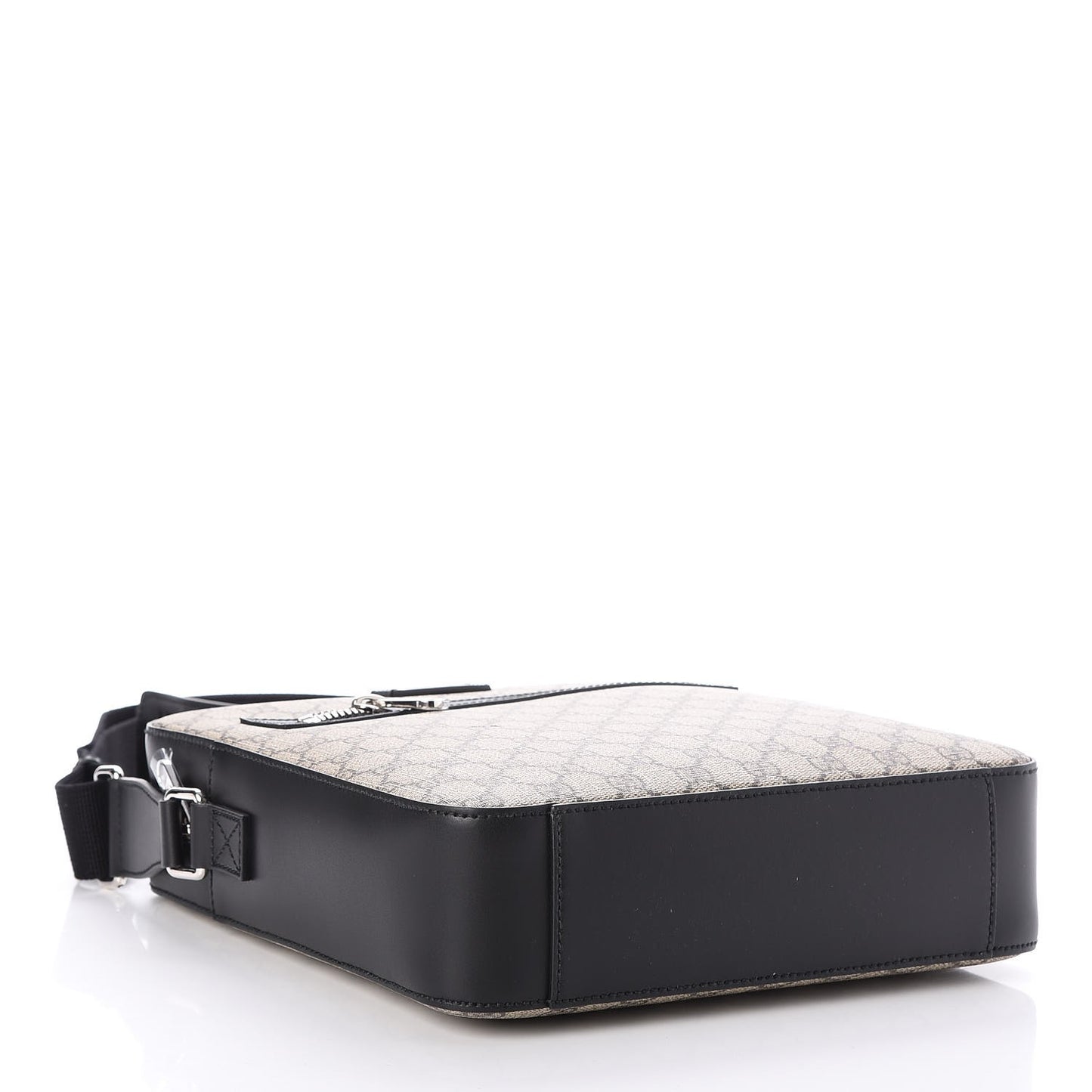 GG Supreme Monogram Flat Messenger Bag Black