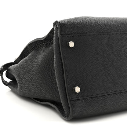 Fendi Cuoio Romano Selleria Bi-Color Large Peekaboo Iconic Satchel Black Mou 10 of 12