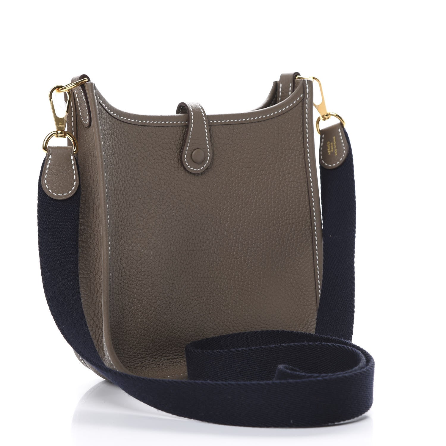 Hermes Taurillon Clemence Amazone Evelyne TPM Etoupe Bleu Indigo 2 of 10