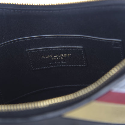 Saint Laurent Calfskin Rock Star Patchwork Monogram Heart Shoulder Bag Black 6 of 9