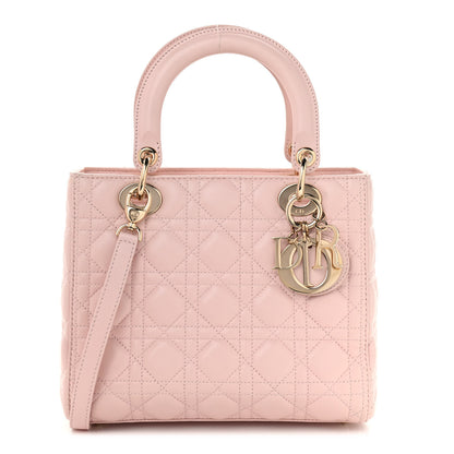 Christian Dior Lambskin Cannage Medium Lady Dior Light Pink 1 of 9