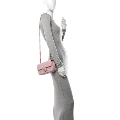 Chanel Tweed Quilted Mini Rectangular Flap Light Pink 2 of 11
