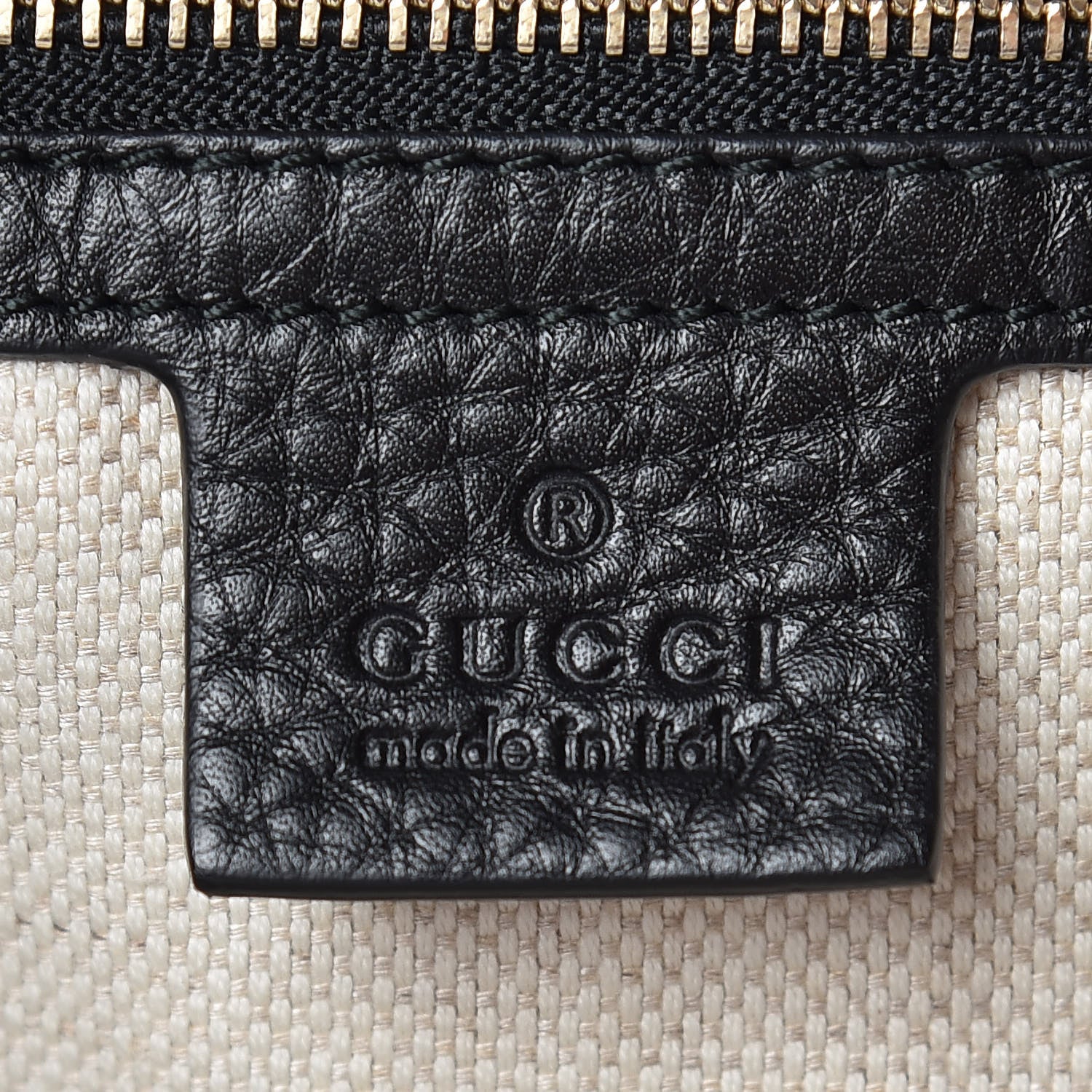 Gucci Pebbled Calfskin Medium Soho Shoulder Bag Black 8 of 9