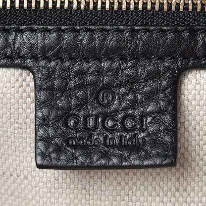 Gucci Pebbled Calfskin Medium Soho Shoulder Bag Black 8 of 9