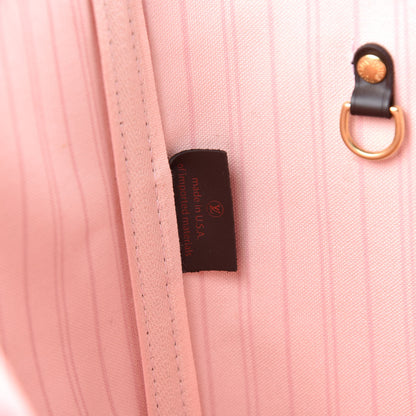 Louis Vuitton Damier Ebene Neo Neverfull MM Rose Ballerine 9 of 11