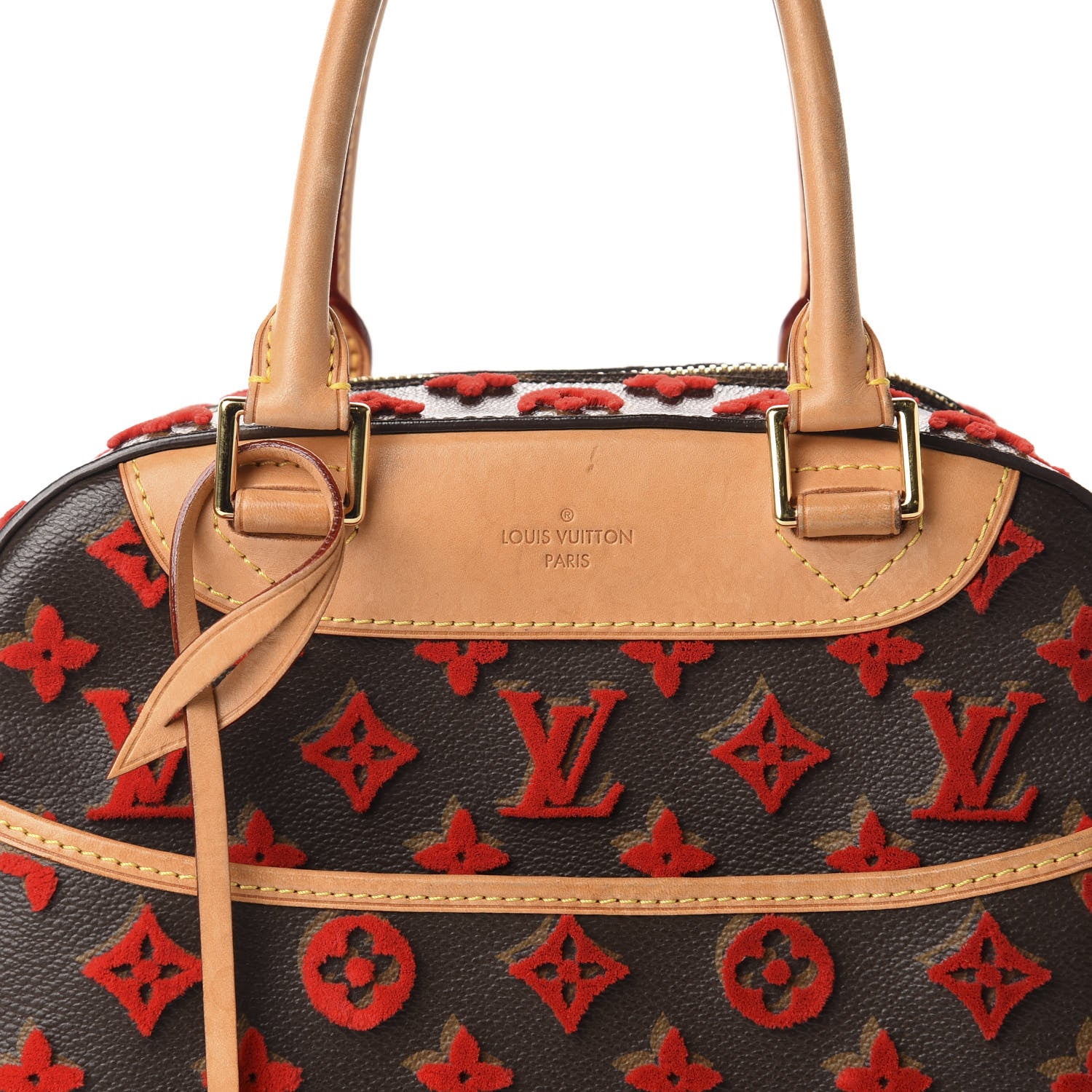 Louis Vuitton Monogram Tuffetage Deauville Cube Red 12 of 12