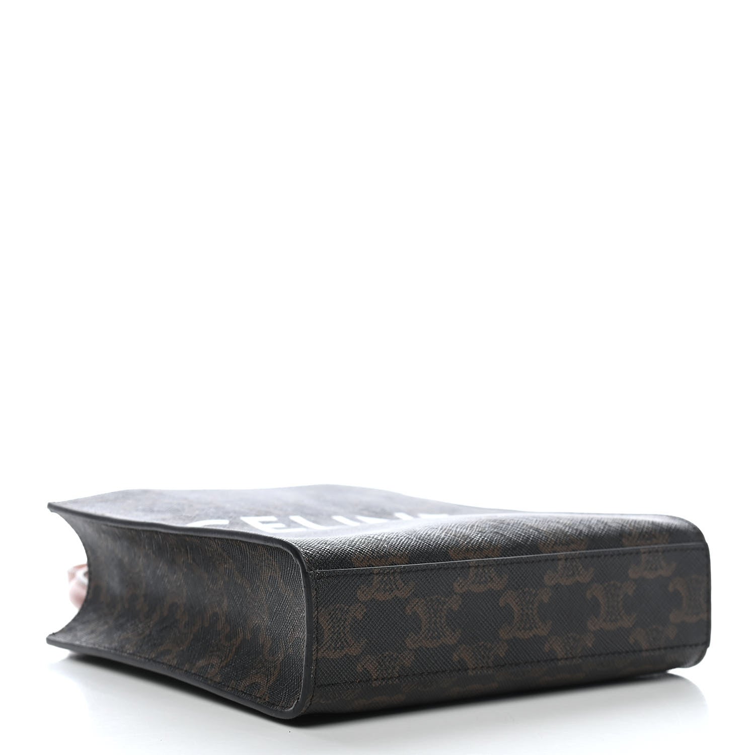 Celine Triomphe Canvas Calfskin Mini Vertical Cabas Tan 4 of 8