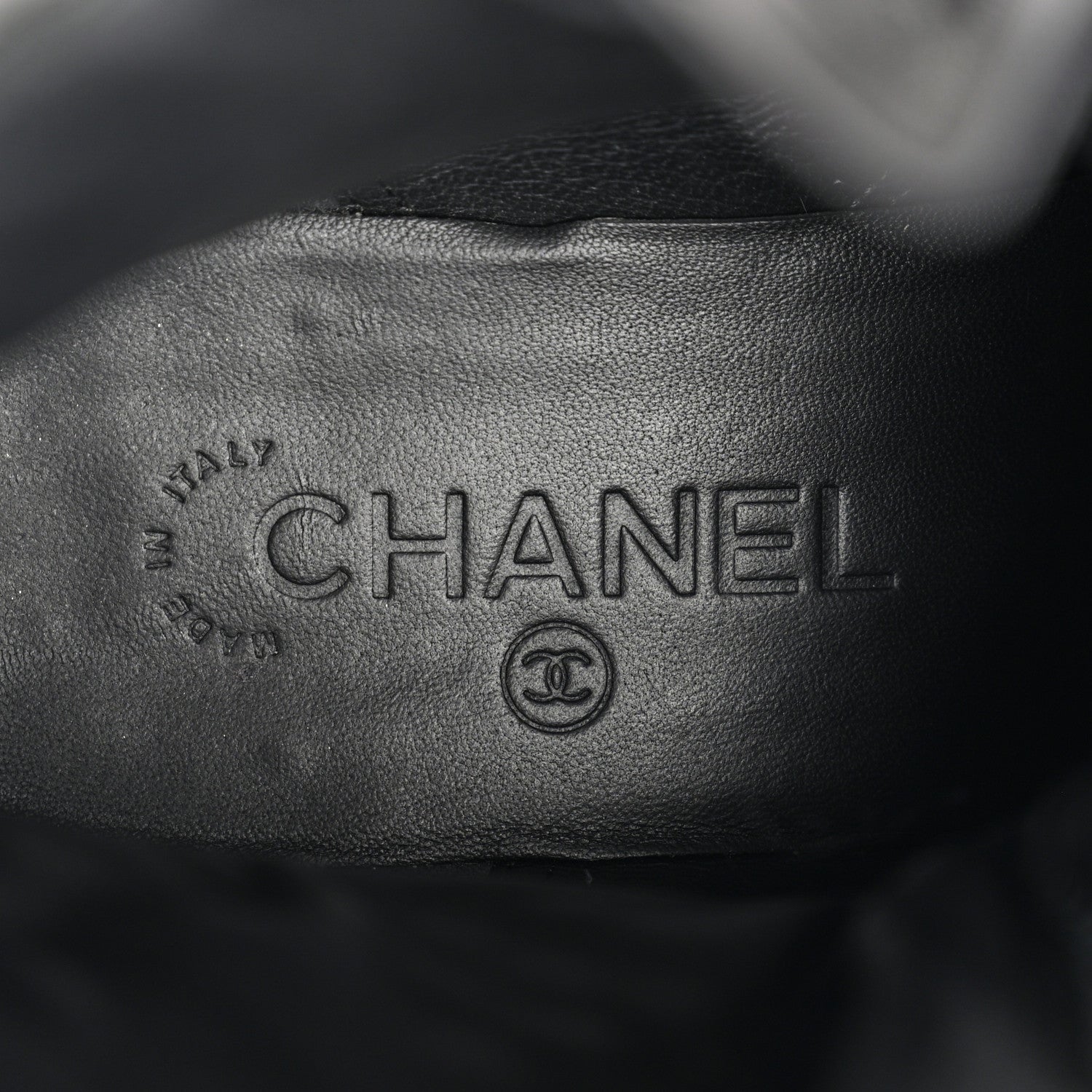 Chanel Shiny Goatskin Calfskin Quilted Lace Up Combat Boots 40 Black 7 of 12