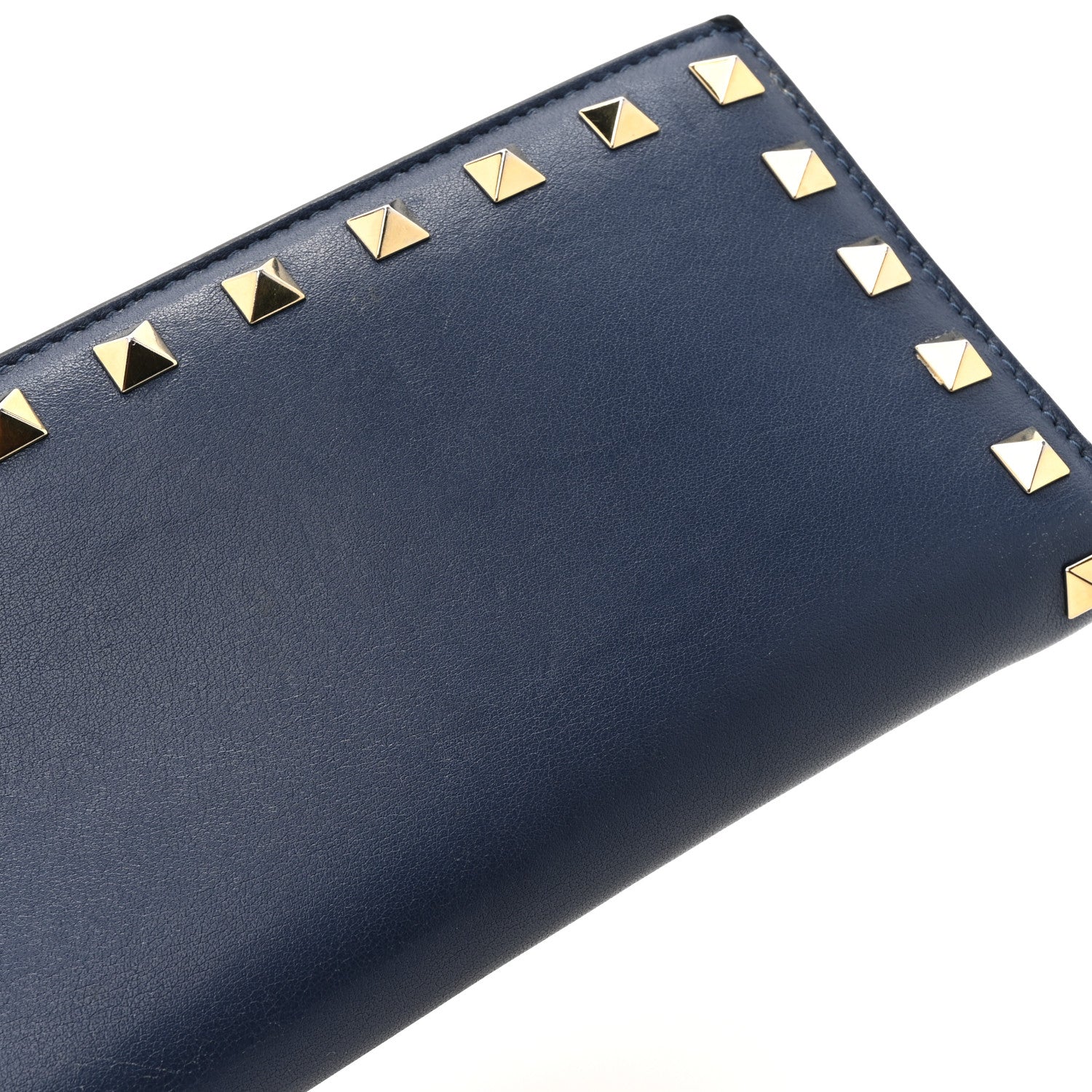 Valentino Garavani Calfskin Rockstud Continental Wallet Baltique 11 of 11