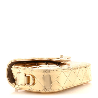 Chanel Mirror Calfskin Metallic Calfskin Quilted Hollywood Boulevard Mini Flap Gold 3 of 10
