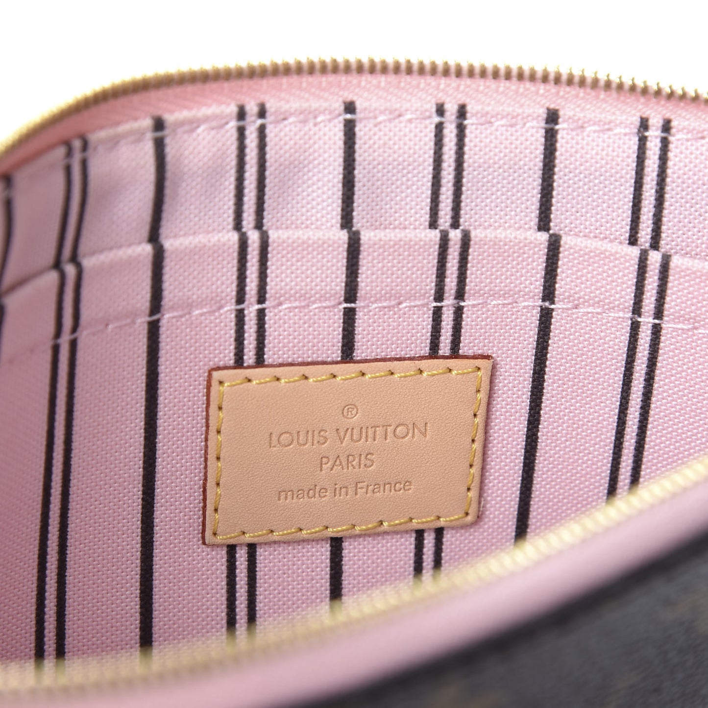 Monogram Neverfull MM GM Pochette Rose Ballerine