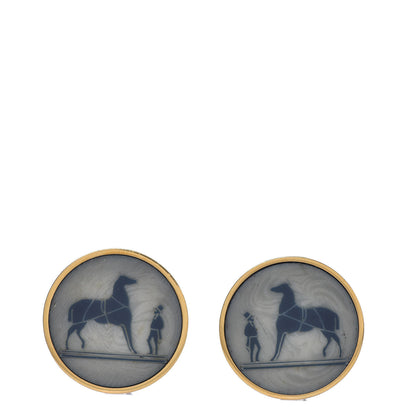 Hermes Caleche Clip On Earrings Gold 1 of 5