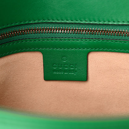 Gucci Calfskin Matelasse Medium GG Marmont Shoulder Bag Emerald Green 6 of 10