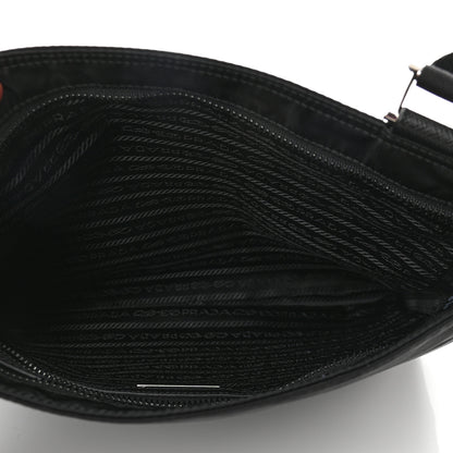 Prada Re-Nylon Saffiano Pocket Flat Messenger Bag Black 5 of 9