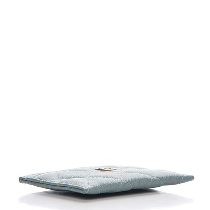 Chanel Iridescent Caviar Quilted Card Holder Light Blue 4 of 10