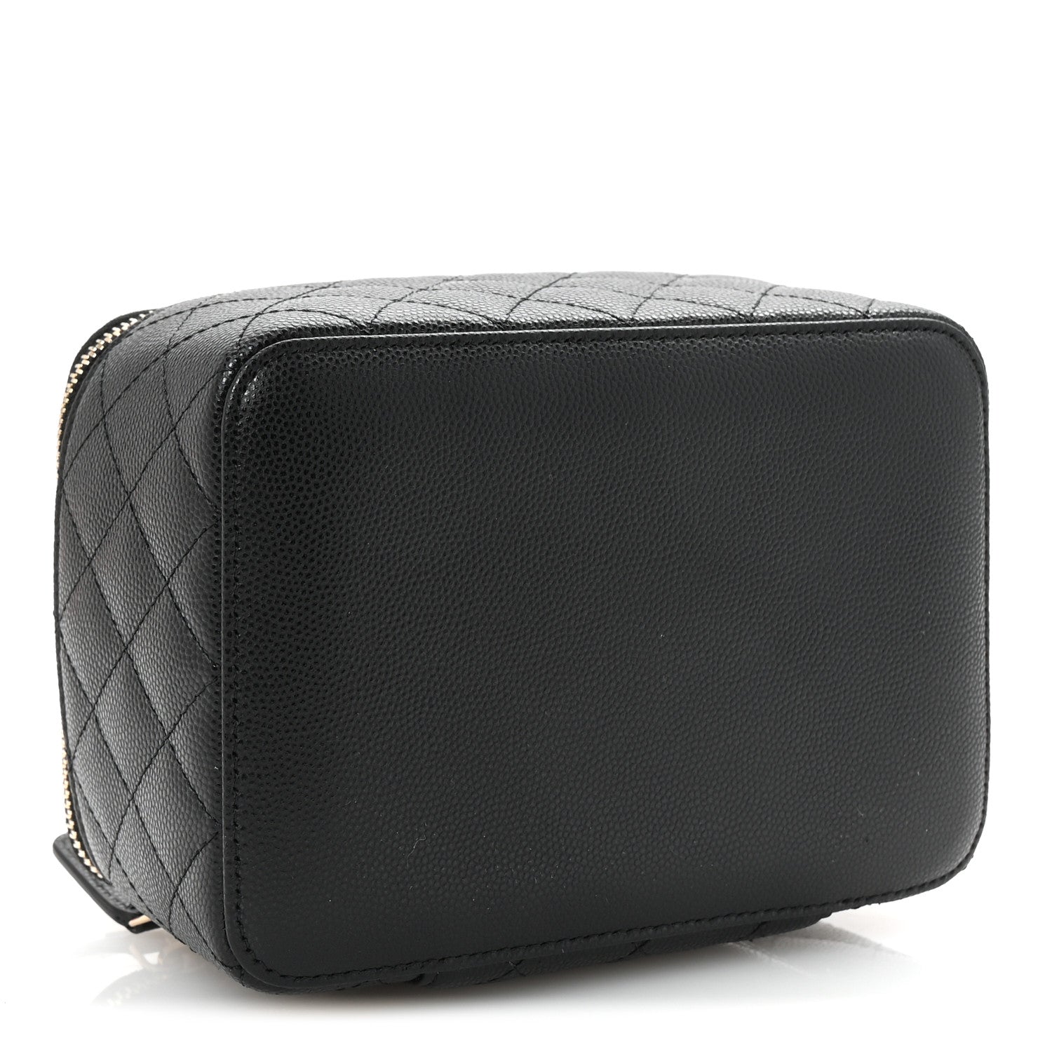 Chanel Caviar Quilted Top Handle Jewelry Case Black 4 of 7
