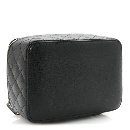 Chanel Caviar Quilted Top Handle Jewelry Case Black 4 of 7