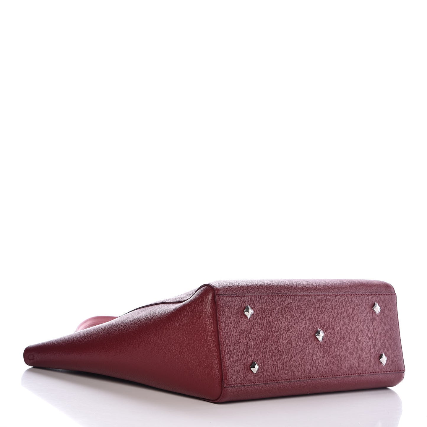 Grained Calfskin Medium Reversible Wandel Tote Ruby Tan