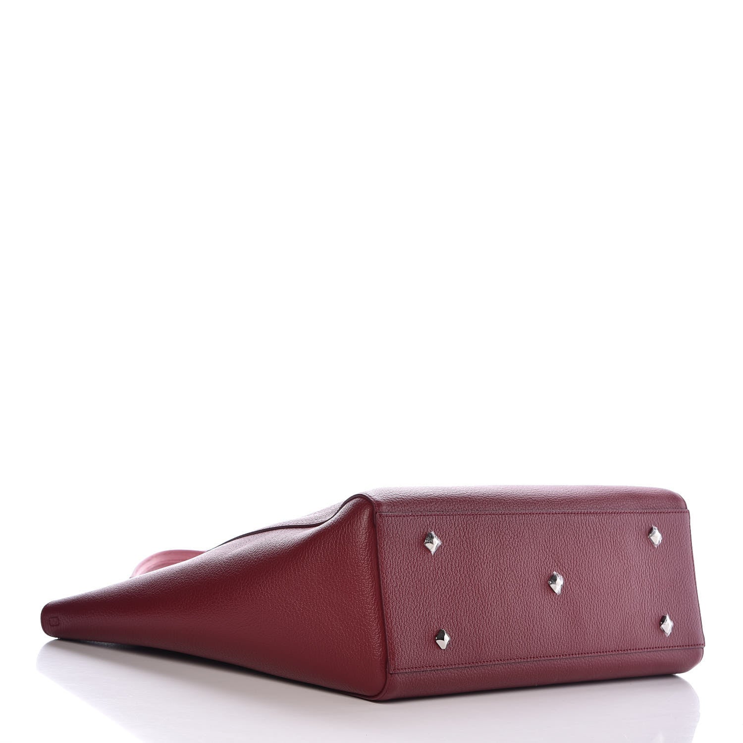 MCM Grained Calfskin Medium Reversible Wandel Tote Ruby Tan 7 of 13