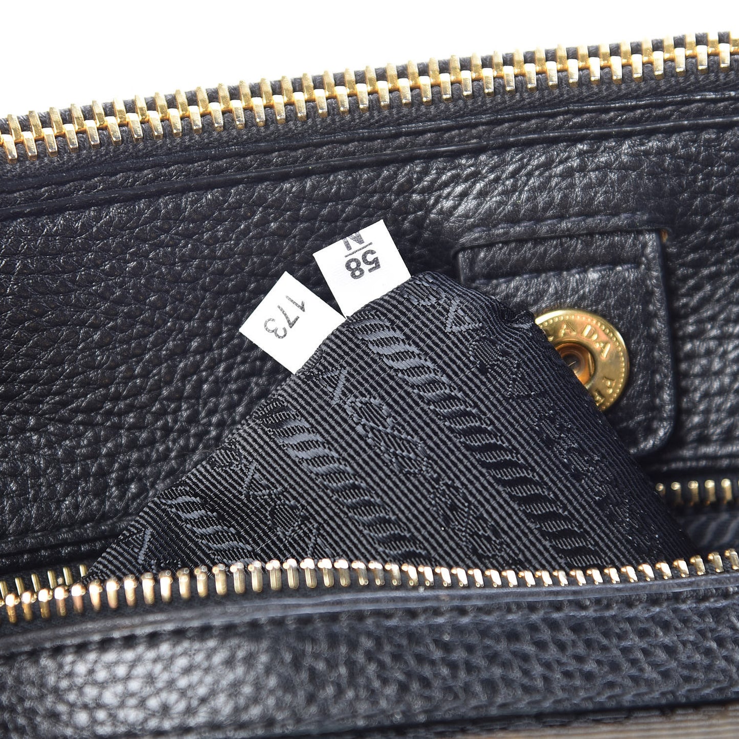 Vitello Daino Large Double Zip Tote Nero Black