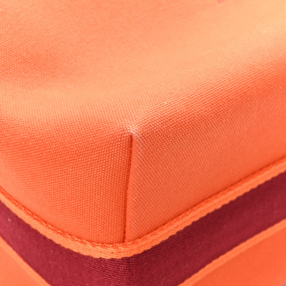 Hermes Canvas Large Bride-A-Brac Pouch Orange Feu Burgundy 8 of 11