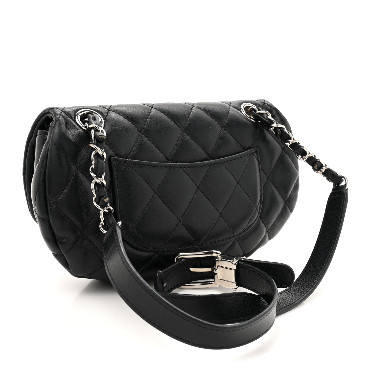 Chanel Calfskin Quilted CC Uniform Flap Belt Bag Black 2 of 17