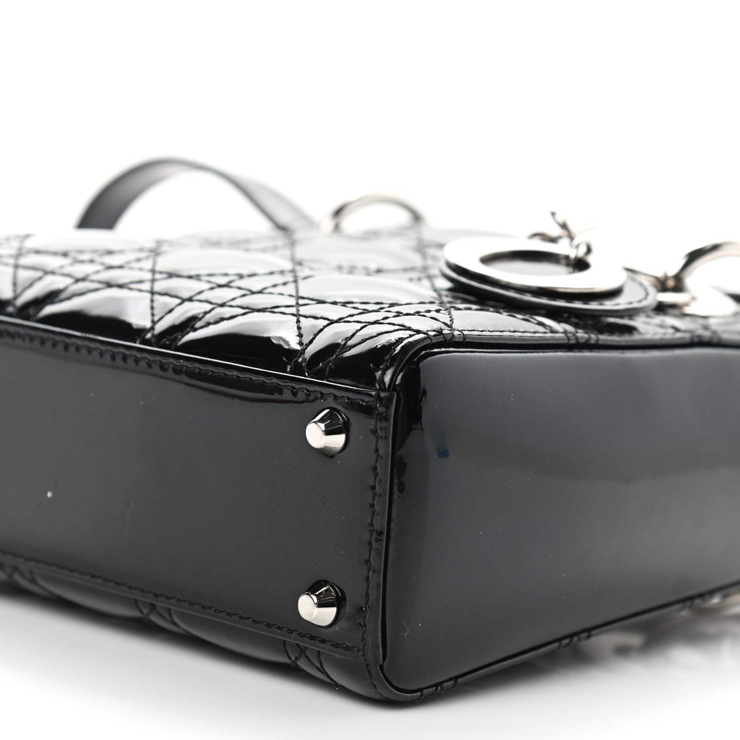 Christian Dior Patent Cannage Mini Lady Dior Black 8 of 9