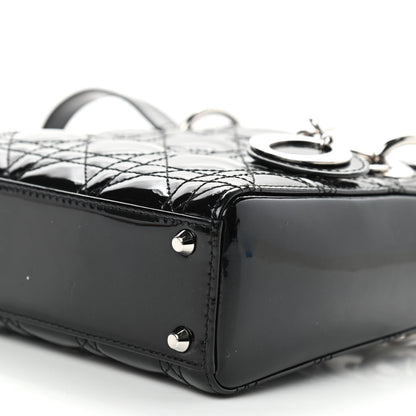 Christian Dior Patent Cannage Mini Lady Dior Black 8 of 9