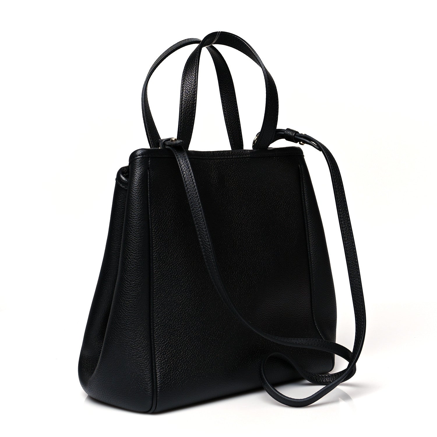 Celine Grained Calfskin Small Folded Cabas Black 1081705