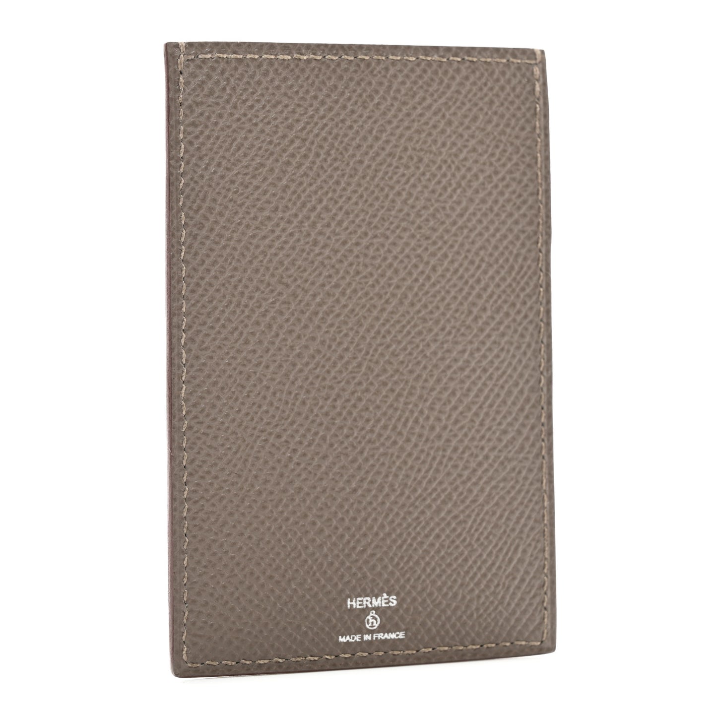 Epsom Evercolor Lizard Taurillon Clemence Petit Owl Card Holder Gris Asphalt Ficelle Black