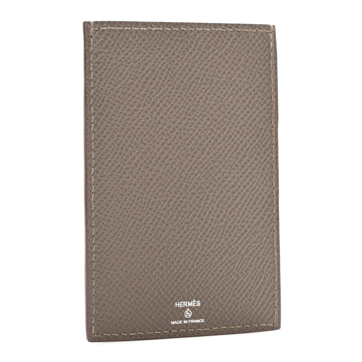 Hermes Epsom Evercolor Lizard Taurillon Clemence Petit Owl Card Holder Gris Asphalt Ficelle Black 3 of 7