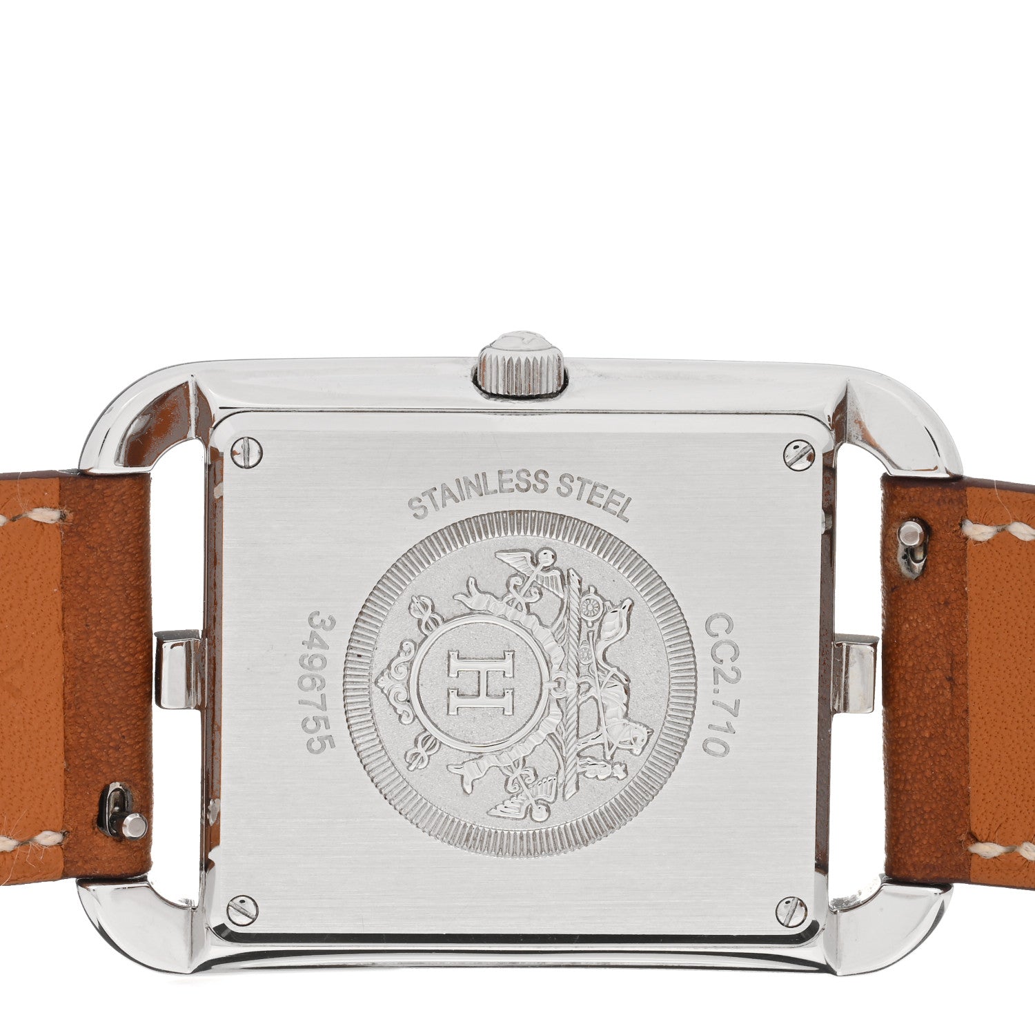 Hermes Stainless Steel Barenia 29mm Cape Cod Double Tour Quartz Watch Fauve 4 of 5