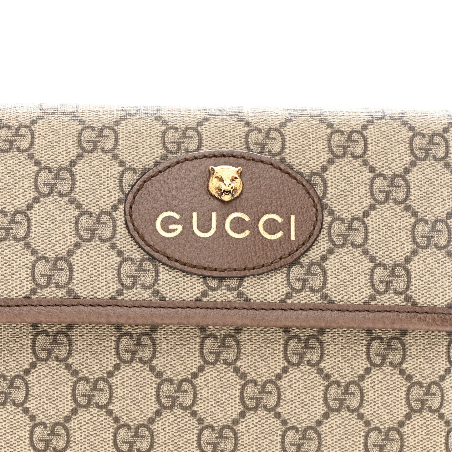 GG Supreme Monogram Neo Vintage Web Belt Bag Brown