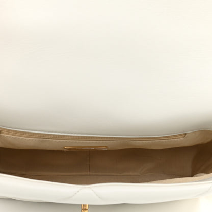 Chanel Goatskin Quilted Large Chanel 19 Flap White 5 of 10