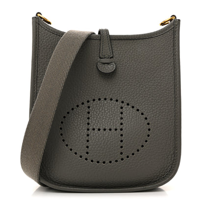 Hermes Taurillon Clemence Evelyne TPM Gris Meyer 1 of 17
