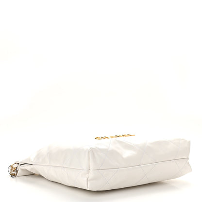 Chanel Shiny Calfskin Quilted Small Chanel 22 White 5 of 11