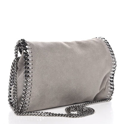 Stella McCartney Shaggy Deer Mini Falabella Fold Over Tote Light Grey 3 of 10