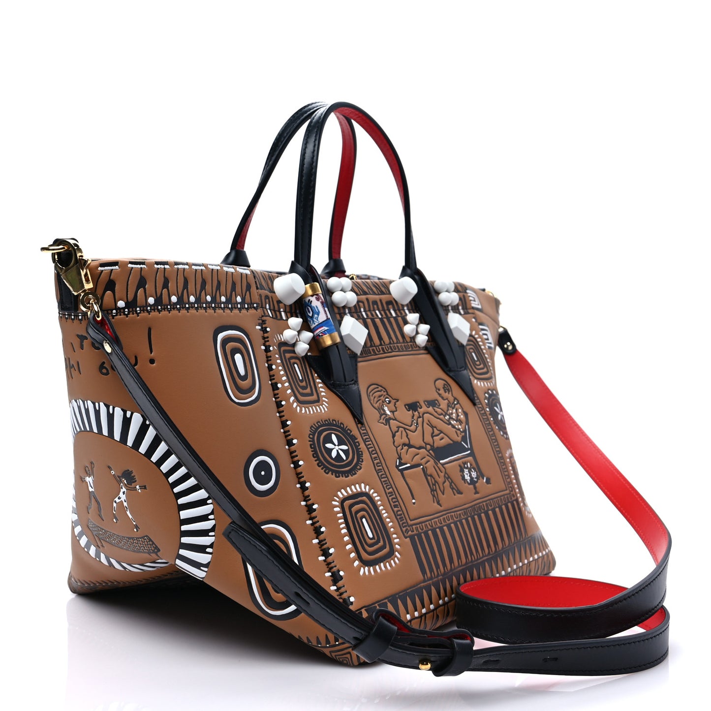 Calfskin Greekaba Small Tote Multicolor
