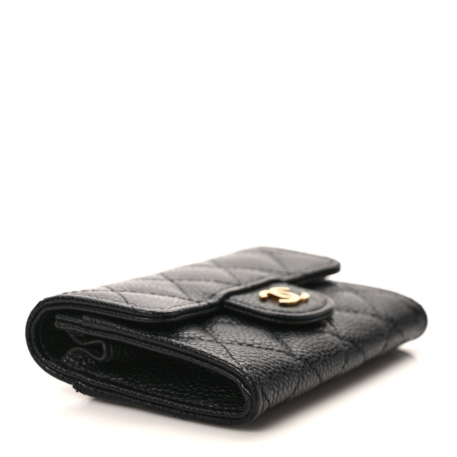 Chanel Caviar Quilted Flap Card Holder Wallet Black 4 of 8