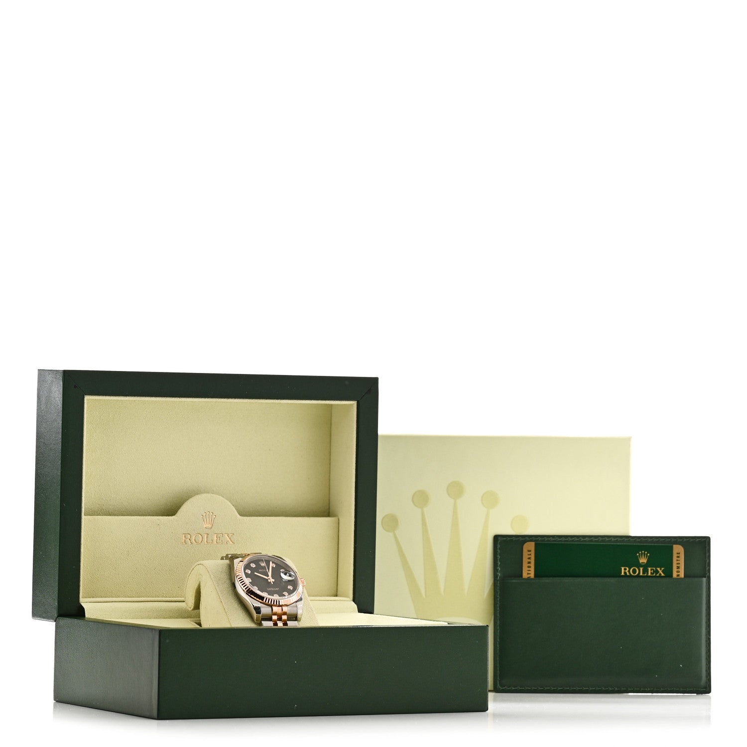 Rolex Stainless Steel 18K Everose Gold Diamond 36mm Oyster Perpetual Datejust Watch Black Jubilee 116231 5 of 5