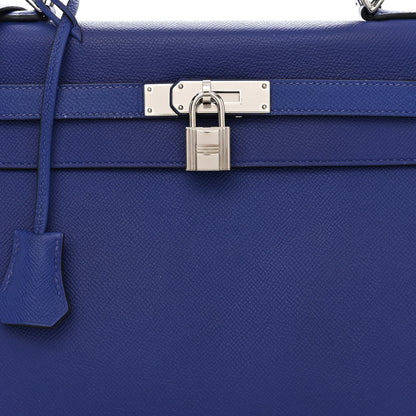 Hermes Epsom Kelly Sellier 32 Bleu Electrique 8 of 11