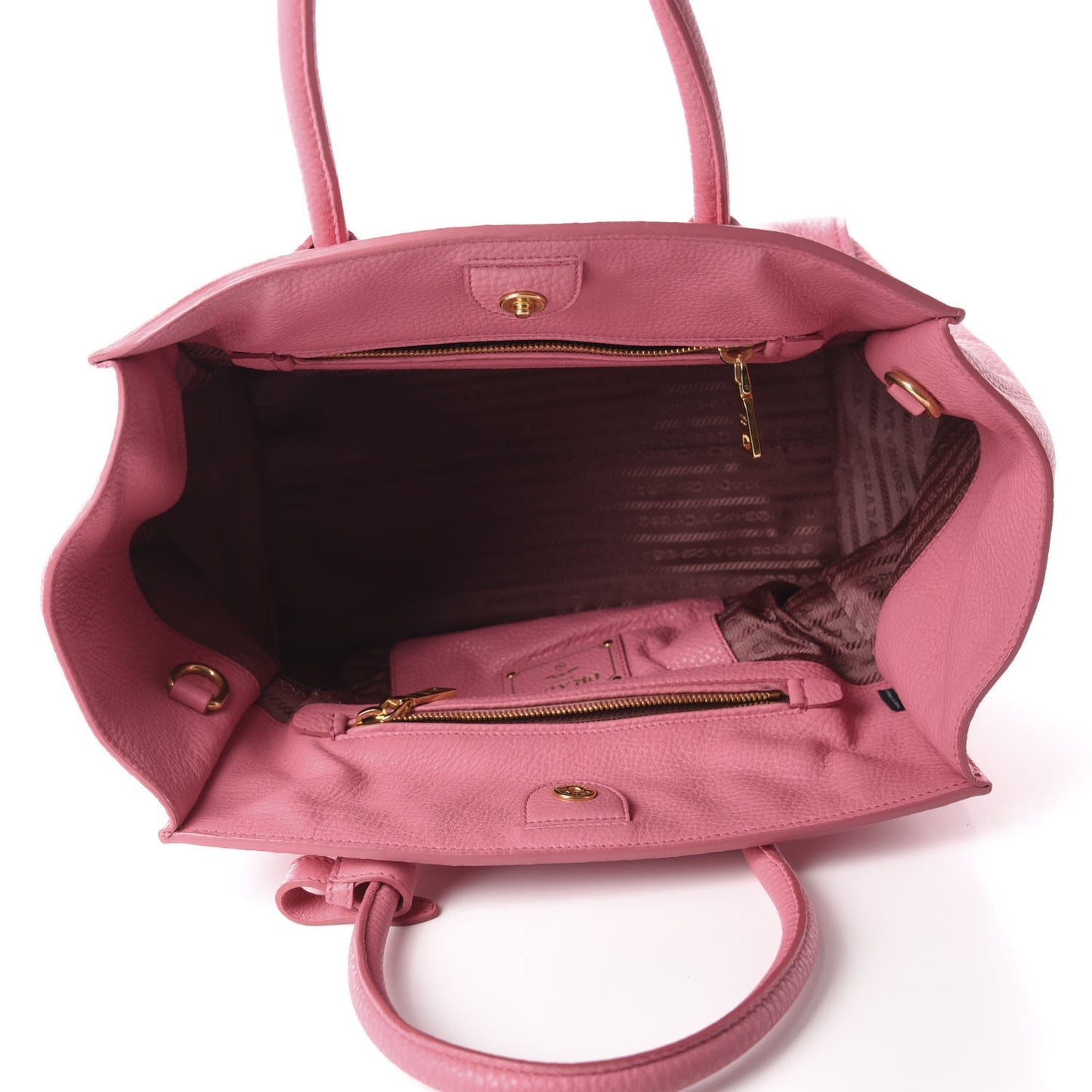 Vitello Daino Shopping Tote Begonia